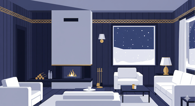 Alpine interior with premium linen